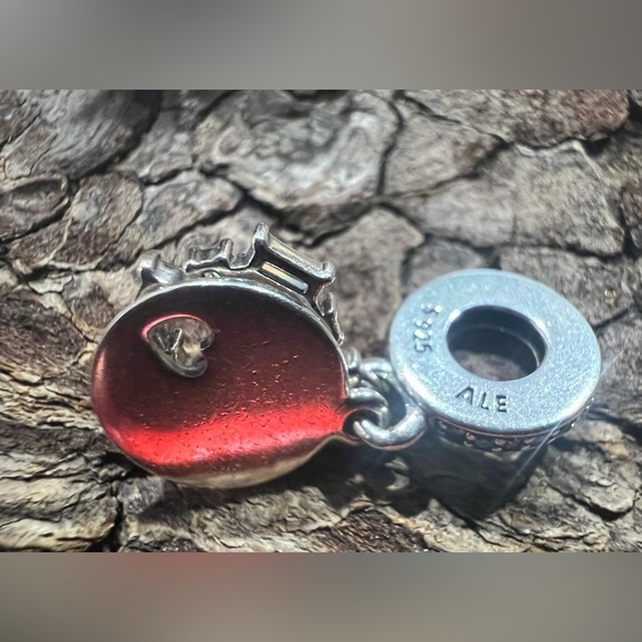 Authentic Pandora Charm Ice Carving Dangle Silver Baguette Clear Zirconia - Picture 6 of 8